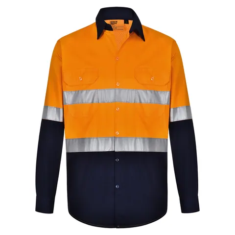 Australian Industrial Wear Unisex Hi Vis Cool-breeze Safety LS Shirt (generic Tape)