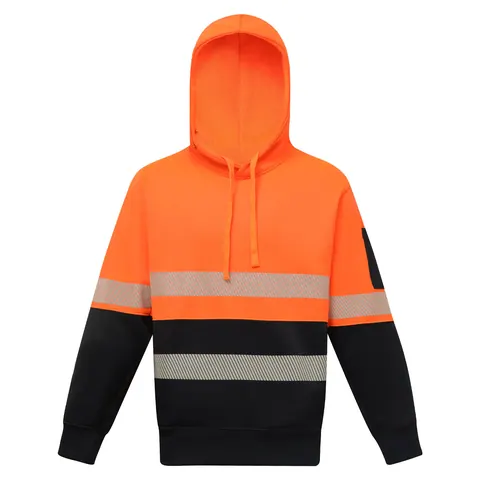 Australian Industrial Wear Hi Vis Two Tone Safety Hoodies with Segmented Tapes