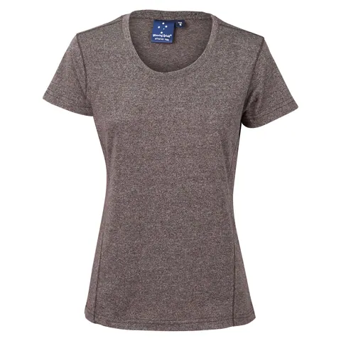 Benchmark High Performance Heather Tee Ladies in Black