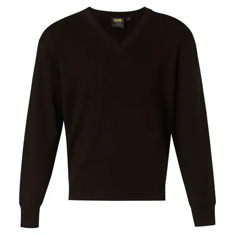 Benchmark Unisex Wool/ Acrylic V-Neck Jumper