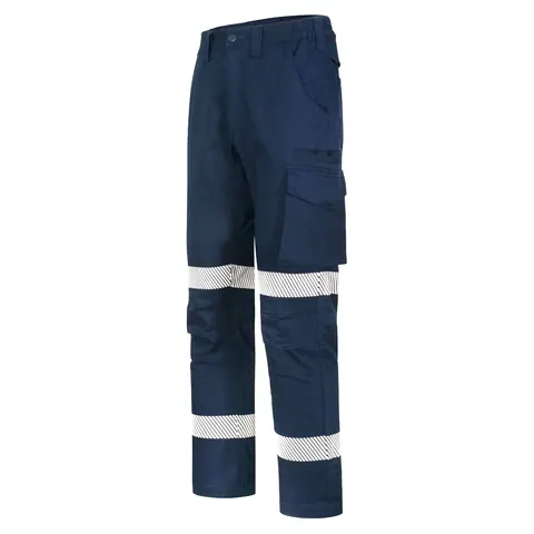 Australian Industrial Wear Unisex Cotton Stretch Rip-stop Work Pants with Segmented Tape