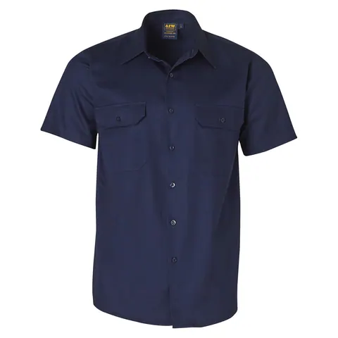 Australian Industrial Wear Cotton Drill Short Sleeve Work Shirt