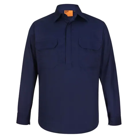 Australian Industrial Wear Unisex Cool Breeze Closed Front LS Work Shirt