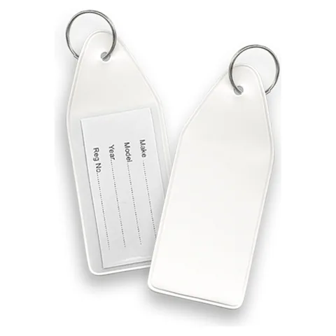Vinyl Key Tag in white