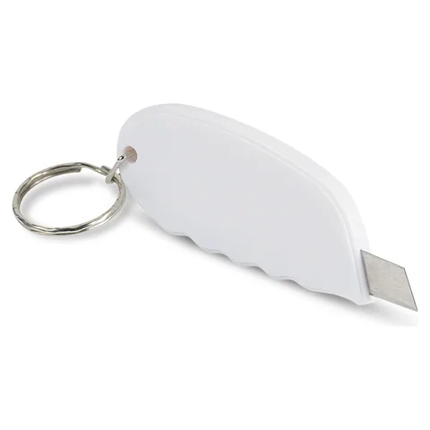 Mini Cutter Key Ring in white