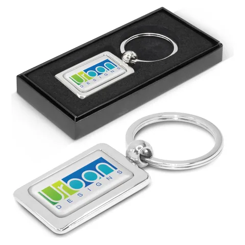Rectangular Metal Key Ring