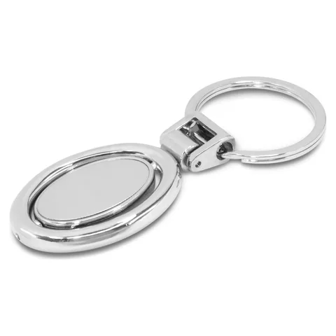 Spinning Metal Key Ring in silver