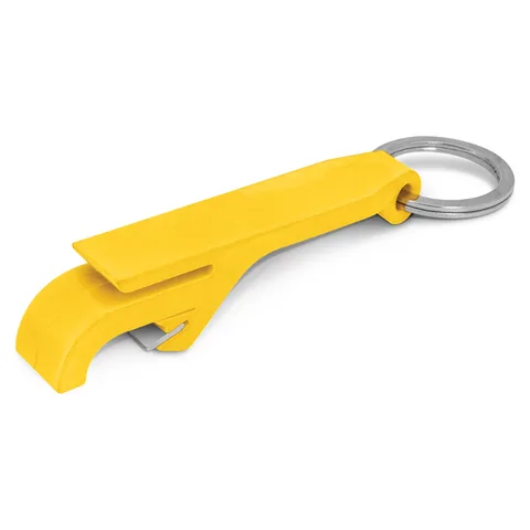 Snappy Bottle Opener Key Ring yellow
