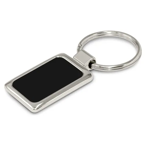 Laser Etch Metal Key Ring in black