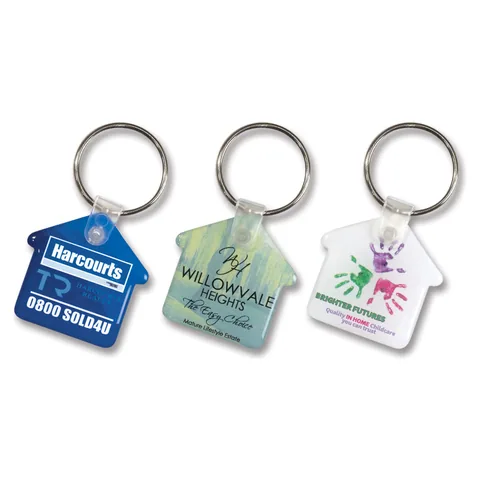 Flexi Resin Key Ring - House