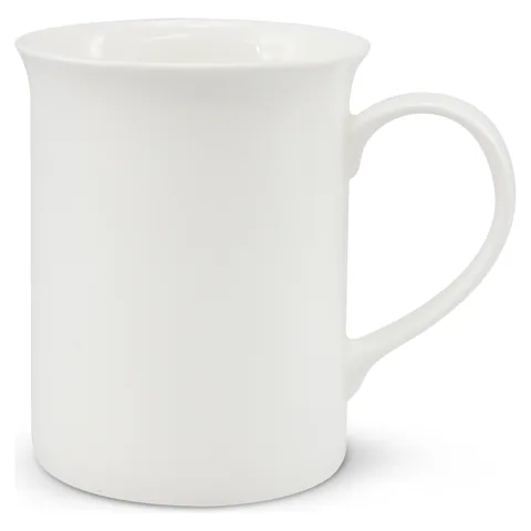 Vogue Bone China Coffee Mug in white