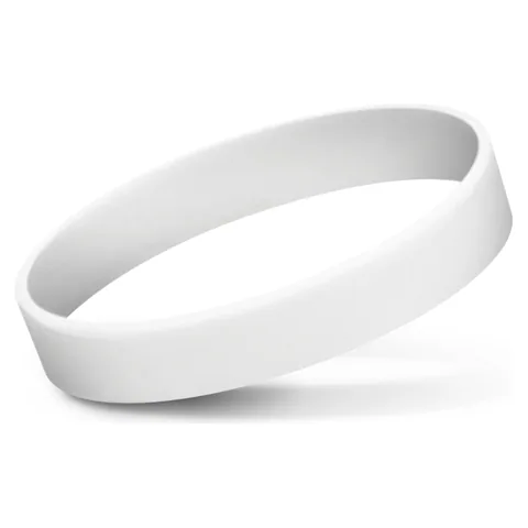 Silicone Wrist Band white