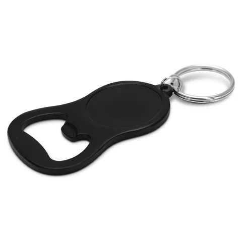 Chevron Bottle Opener Key Ring black