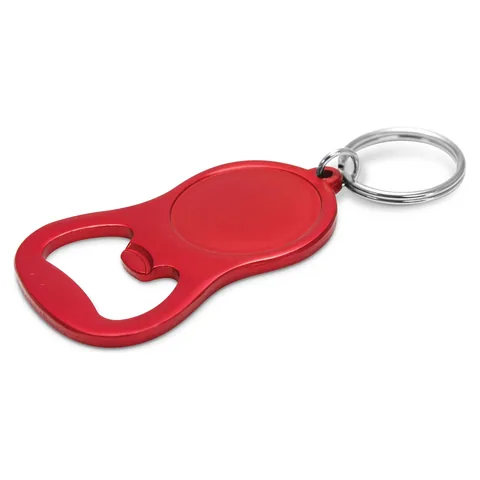 Chevron Bottle Opener Key Ring red