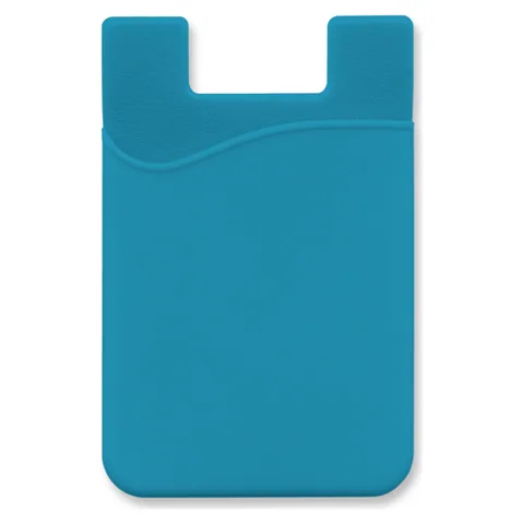 Silicone Phone Wallet lblue