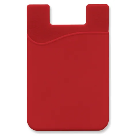 Silicone Phone Wallet red