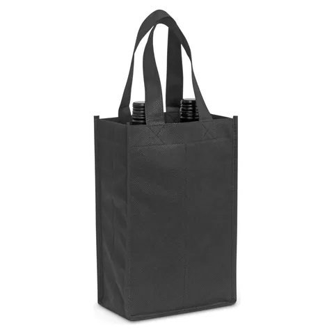 Wine Tote Bag - Double in black