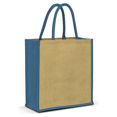 Lanza Jute Tote Bag blue