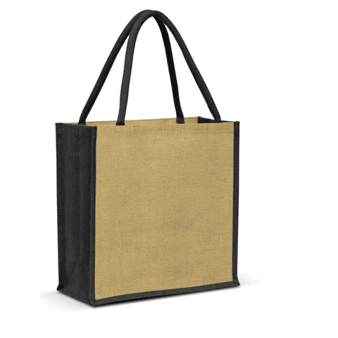 Monza Jute Tote Bag black