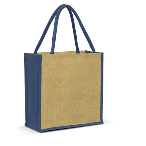 Monza Jute Tote Bag blue