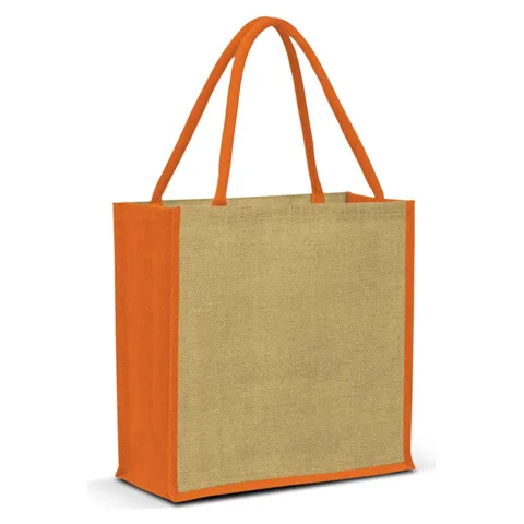 Monza Jute Tote Bag orange