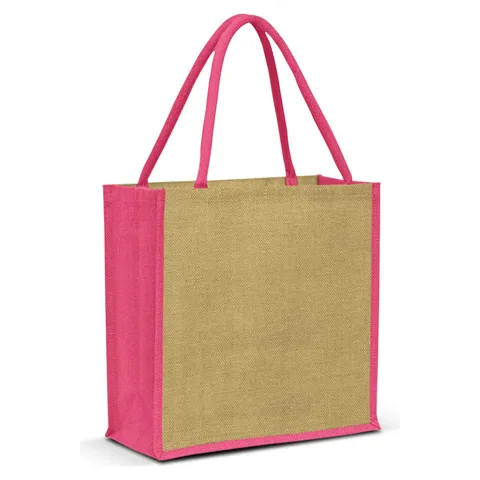 Monza Jute Tote Bag pink
