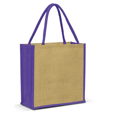 Monza Jute Tote Bag purple