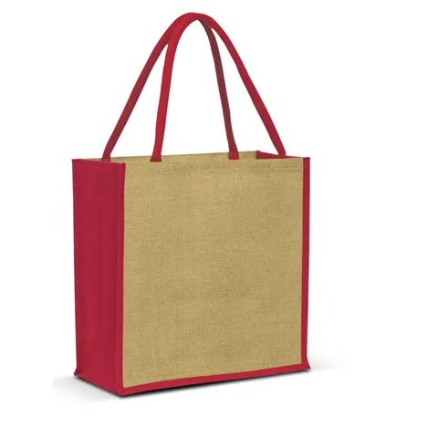 Monza Jute Tote Bag red