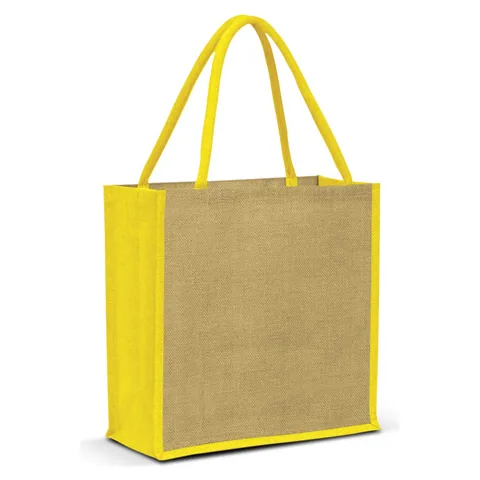 Monza Jute Tote Bag yellow