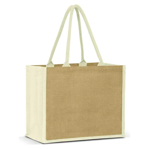 Torino Jute Tote Bag in white