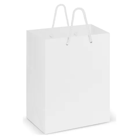Laminated Carry Bag - Medium in white