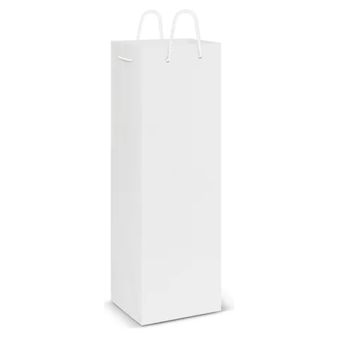 Laminated Wine Bag in white