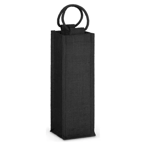 Napoli Jute Wine Carrier black