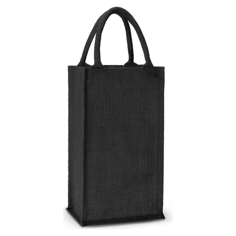 Donato Jute Double Wine Carrier black