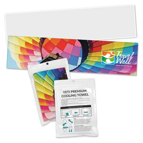 Yeti Premium Cooling Towel - Full Colour - Pouch