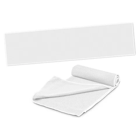Yeti Premium Cooling Towel - Full Colour - Pouch in white