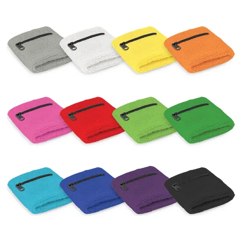 Wrist Sweat Band with Pocket