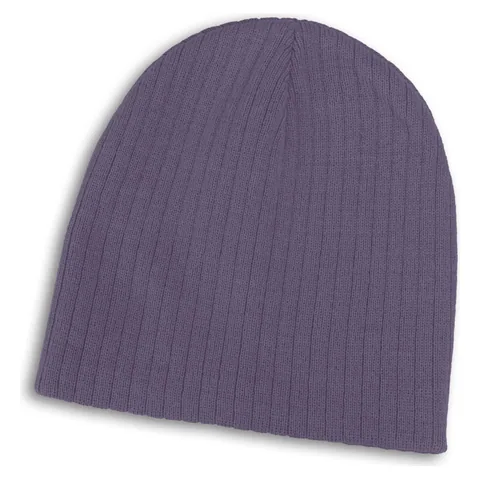 Nebraska Cable Knit Beanie purple