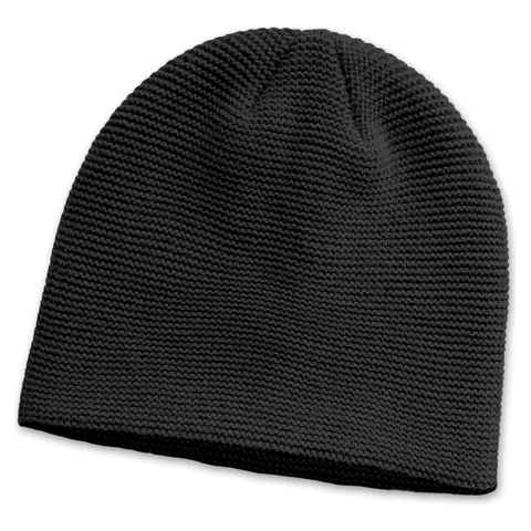 Montana Garter Knit Beanie black