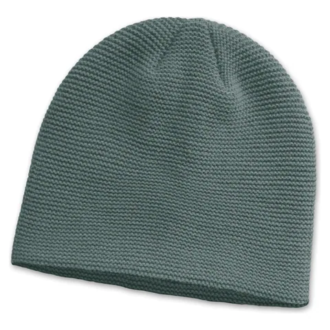 Montana Garter Knit Beanie in grey