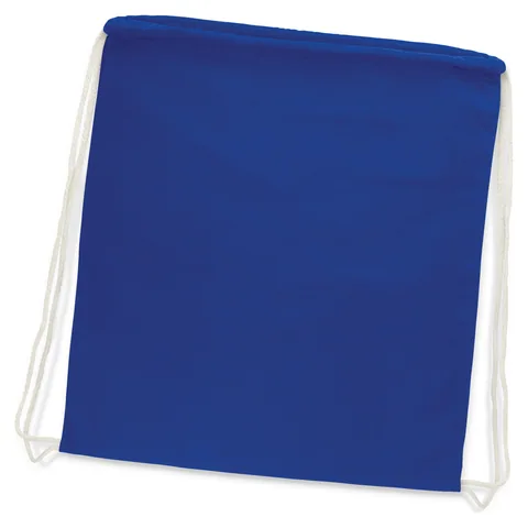 Cotton Drawstring Backpack blue