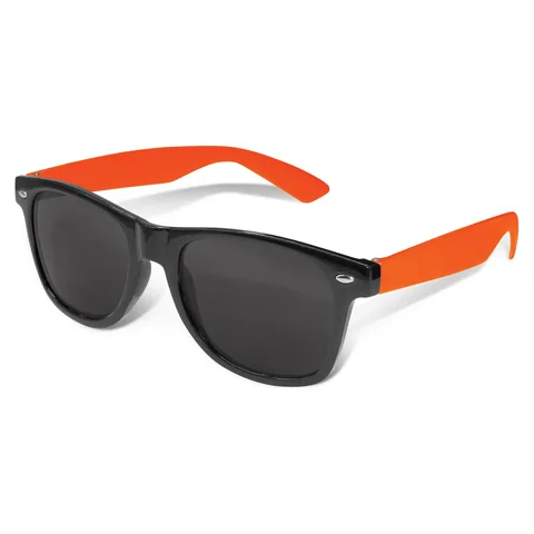 Malibu Premium Sunglasses - Black Frame orange