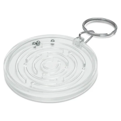 Puzzle Key Ring in white