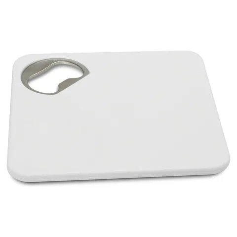 Coaster Bottle Opener in white