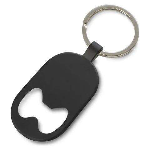 Brio Bottle Opener Key Ring in black