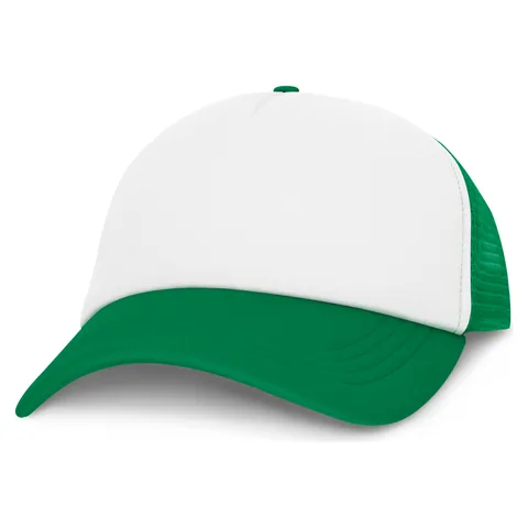Cruise Mesh Cap - White Front bright green