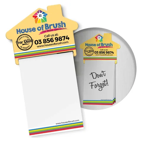 Magnetic House Memo Pad A7 - Full Colour