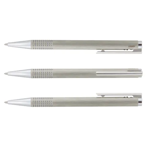 LAMY Logo Pen - Brushed Steel in silver