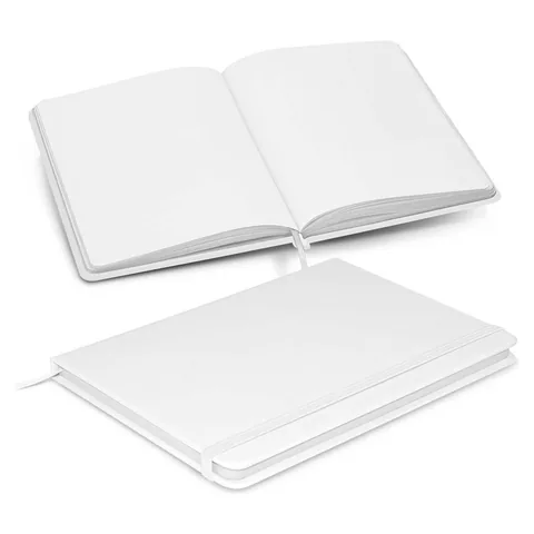 Omega Unlined Notebook in white