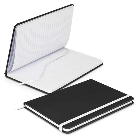 Omega Black Notebook in white